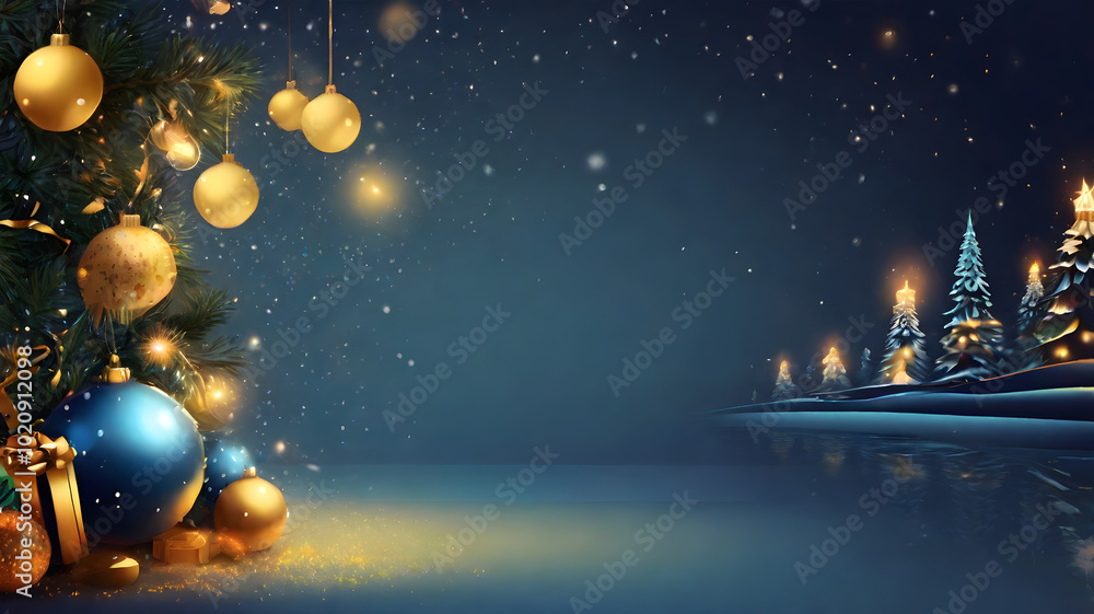 New Year greeting card for congratulations New Year background I am very decorations decorated Christmas trees for the holiday New Year greeting card for congratulations New Year background I am very decorations decorated Christmas trees for the holiday