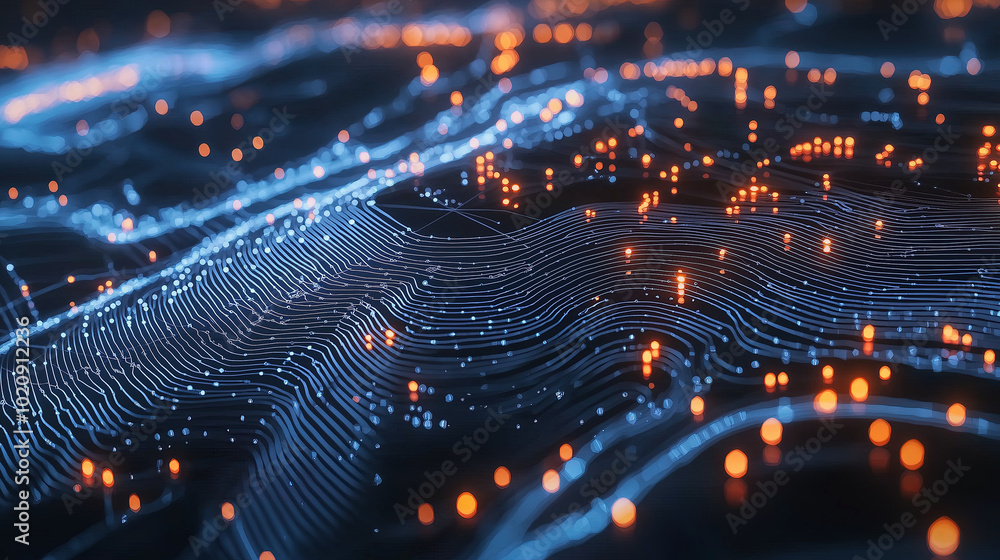technological and scientific background of glowing data stream technological and scientific background of glowing data stream