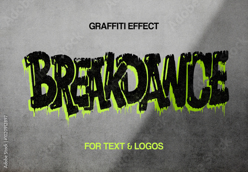 Smudged Urban Graffiti Text Effect Mockup