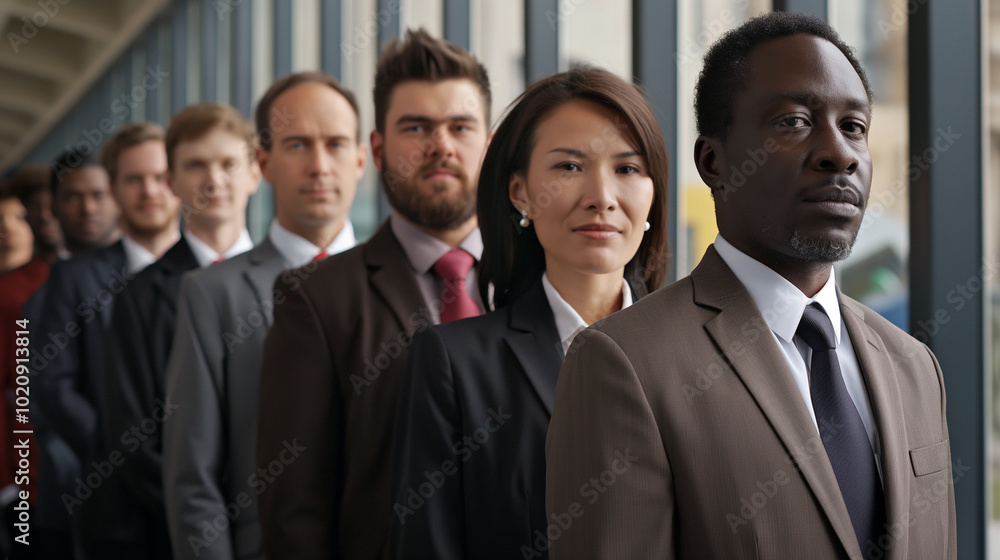 Diverse group of professionals in a corporate setting. Diverse group of professionals in a corporate setting.