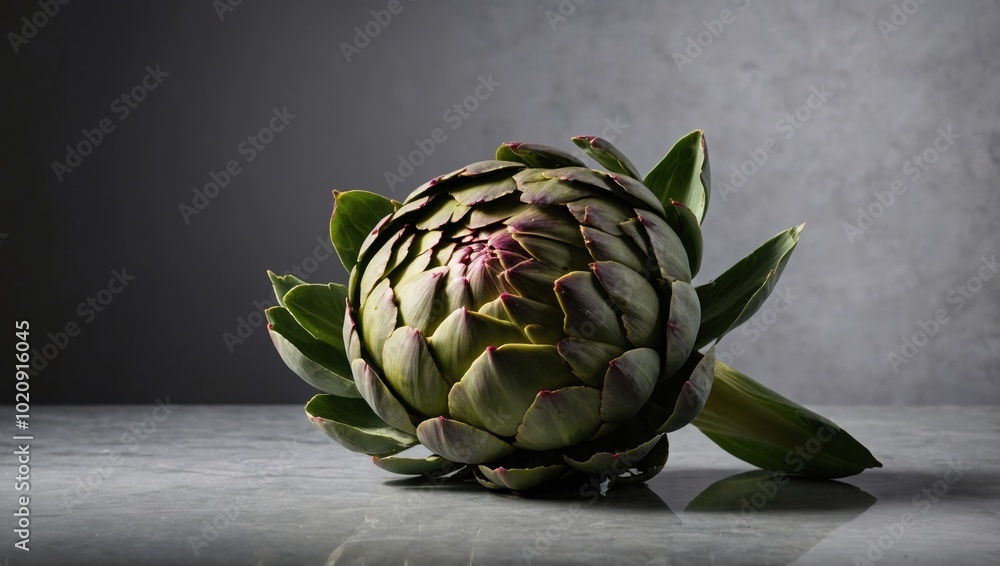 Fototapeta premium Close-up of artichokes on a wooden table