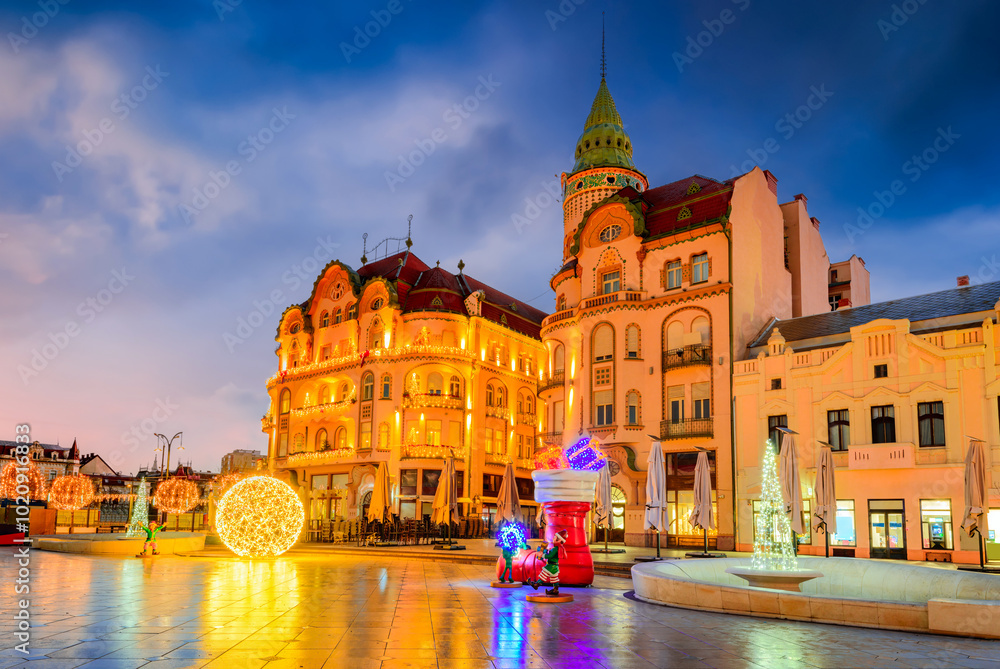 Oradea, Romania. Beautiful Christmas Market in Eastern Europe