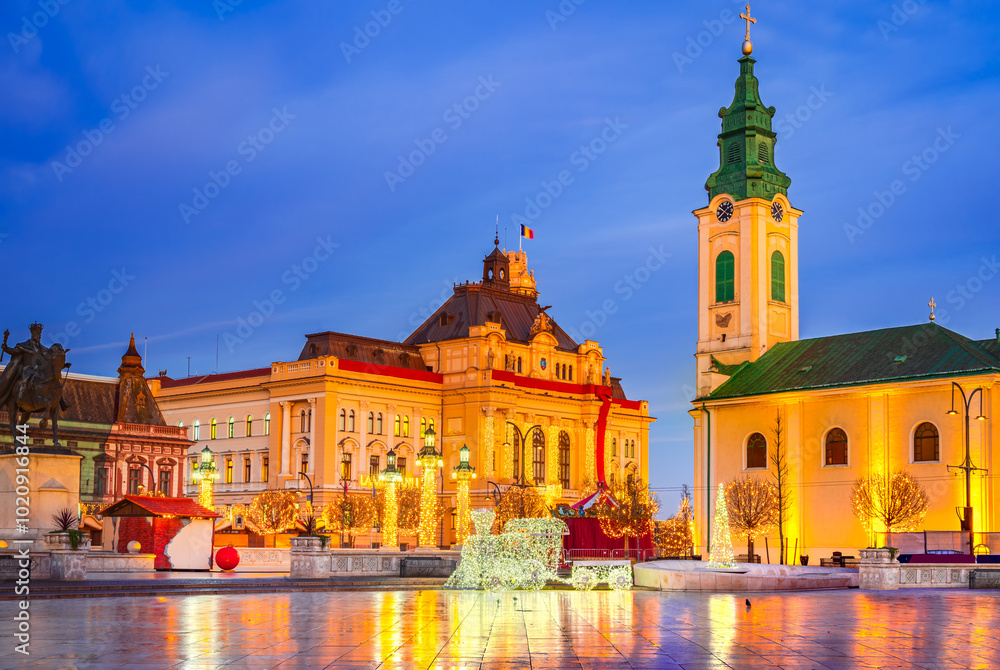 Oradea, Romania. Beautiful Christmas Market in Eastern Europe