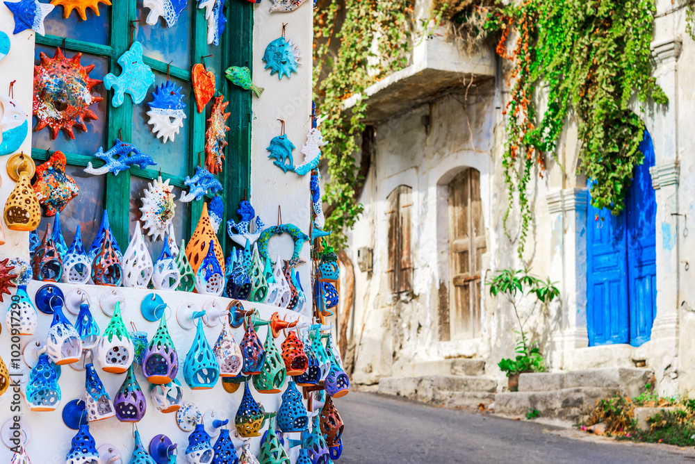 Margarites, Crete. Greece beautiful villages - well known for its pottery, in Rethymno, Central Creta.
