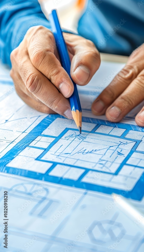 Designer engaged in project development at a stylishly arranged workspace with creative elements Designer engaged in project development at a stylishly arranged workspace with creative elements