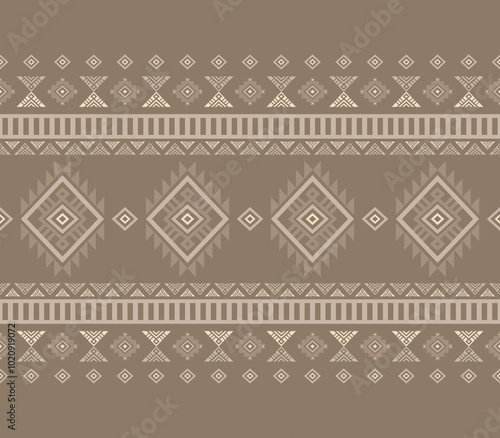 Ancient echoes Aztec geometric seamless patterns southwest Navajo Native American tribal ethnic colorful for textile printing