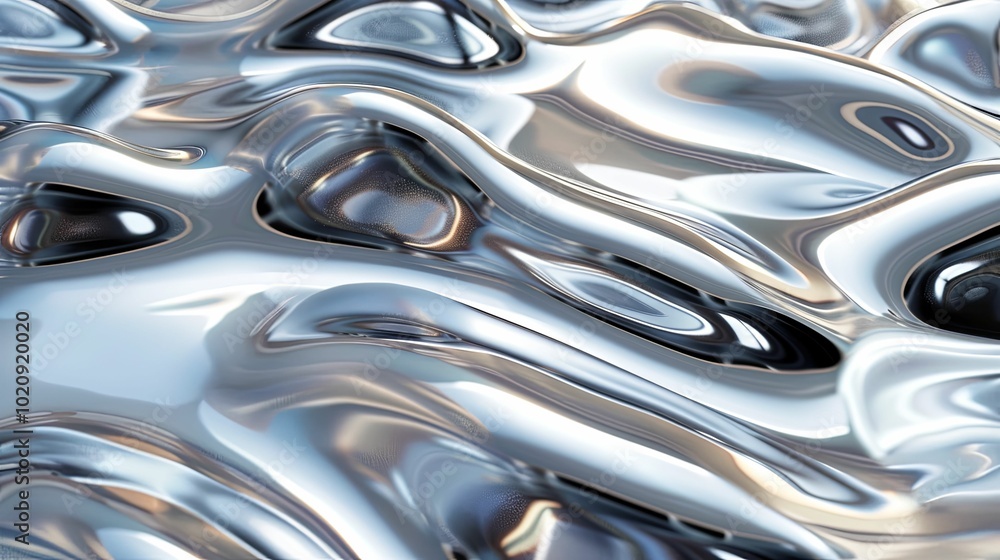 Abstract Silver Liquid Metal Texture Abstract Silver Liquid Metal Texture