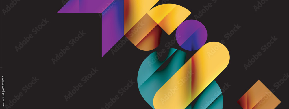 Round shapes, circles and lines minimal geometric background. Vector Illustration For Wallpaper, Banner, Background, Card, Book Illustration, landing page Round shapes, circles and lines minimal geometric background. Vector Illustration For Wallpaper, Banner, Background, Card, Book Illustration, landing page