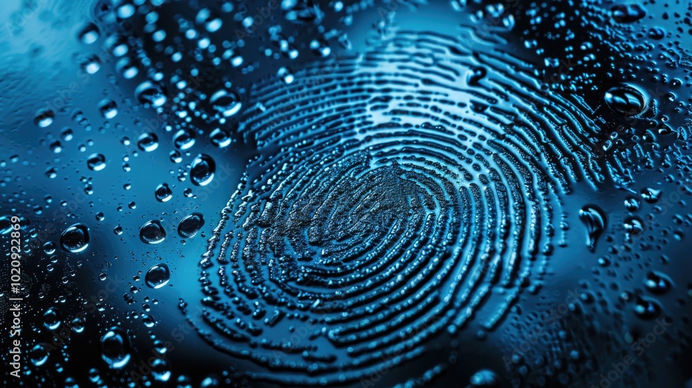 Selective focusing of fingerprint on window glass with condensation, fingerprint with raindrop on window with blurred background.
Selective focusing of fingerprint on window glass with condensation, fingerprint with raindrop on window with blurred background.
