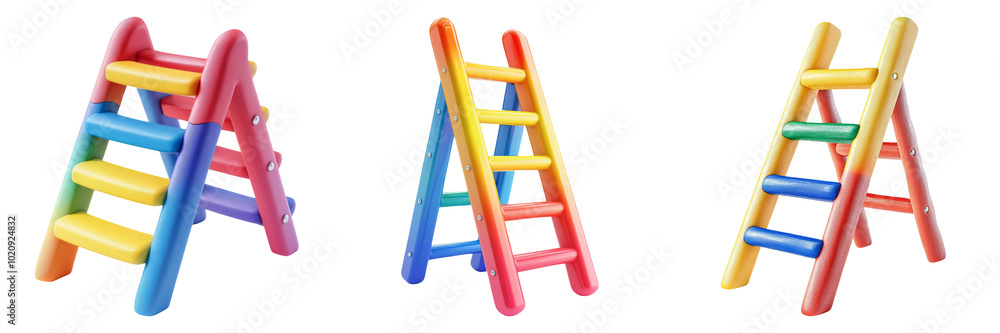 Front view kids ladder isolated on transparent PNG background ideal for children-themed designs or playground illustrations Front view kids ladder isolated on transparent PNG background ideal for children-themed designs or playground illustrations