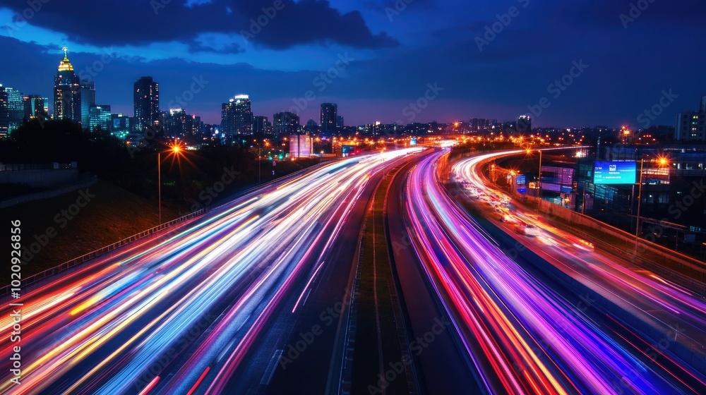 Fototapeta premium Fiber-optic networks offer the highest speeds and are expanding in both urban and rural areas