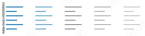 Align left icon Isolated flat vector in outline
