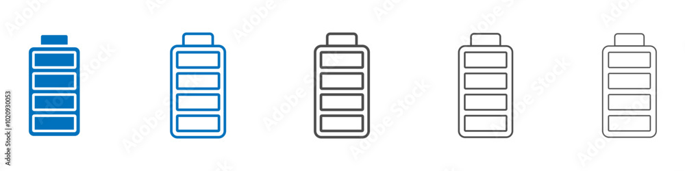 Battery icon Isolated flat vector in outline Battery icon Isolated flat vector in outline