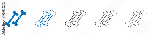 Bone icon Isolated flat vector in outline