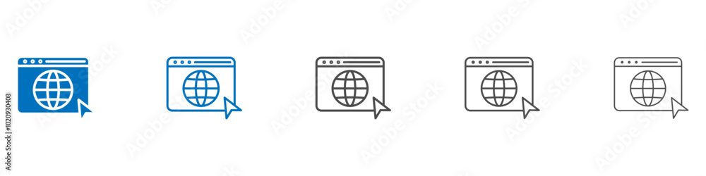 Browsing icon Isolated flat vector in outline Browsing icon Isolated flat vector in outline