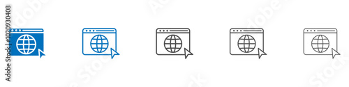 Browsing icon Isolated flat vector in outline