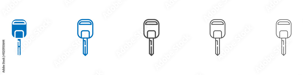 Car Key icon Isolated flat vector in outline Car Key icon Isolated flat vector in outline