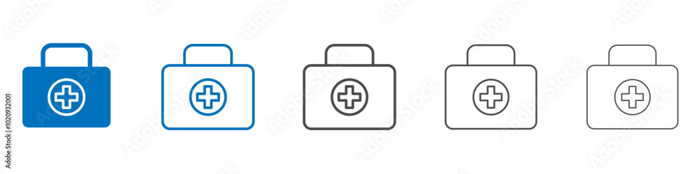 Doctor bag icon Isolated flat vector in outline Doctor bag icon Isolated flat vector in outline