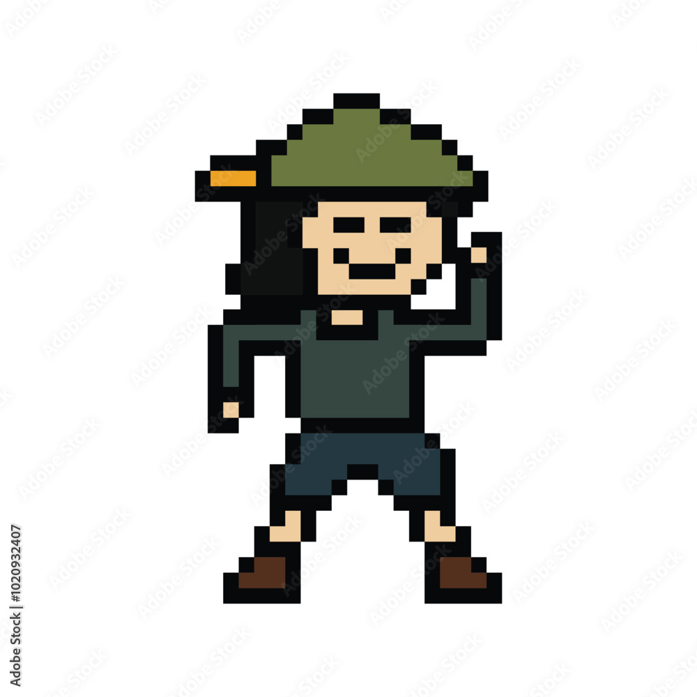 Cute cartoon pixel character cute man exercises training dance lifestyle music decoration life style 8 bit male boy dance with music game fitness isolated PNG vector. Cute cartoon pixel character cute man exercises training dance lifestyle music decoration life style 8 bit male boy dance with music game fitness isolated PNG vector.