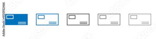 Envelope icon Isolated flat vector in outline