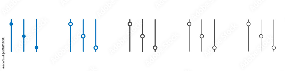 Equalizer icon Isolated flat vector in outline Equalizer icon Isolated flat vector in outline