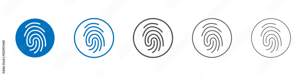 Fingerprint icon Isolated flat vector in outline Fingerprint icon Isolated flat vector in outline