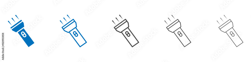 Flashlight icon Isolated flat vector in outline Flashlight icon Isolated flat vector in outline