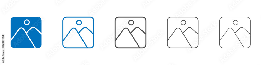 Gallery icon Isolated flat vector in outline Gallery icon Isolated flat vector in outline