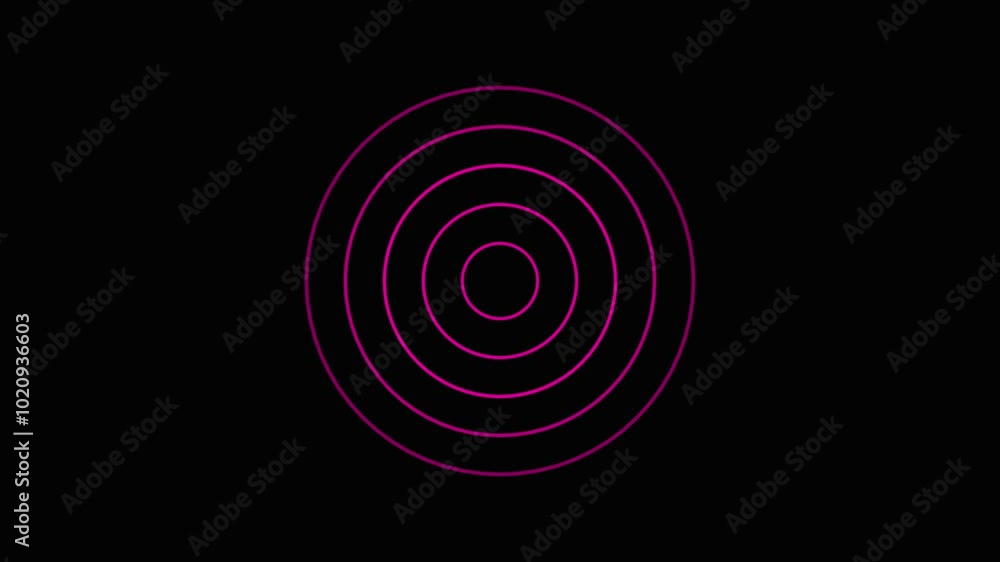 Technology Radio waves signal icon concept animation. Sound frequency Signal animation on black background. Technology Radio waves signal icon concept animation. Sound frequency Signal animation on black background.