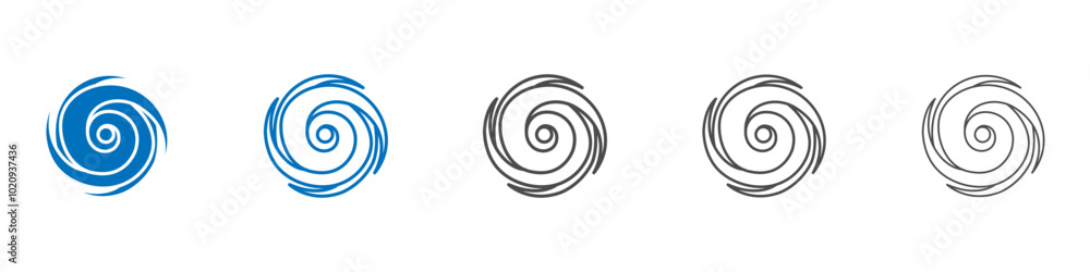 Hurricane icon Isolated flat vector in outline Hurricane icon Isolated flat vector in outline