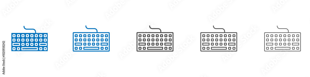 Keyboard icon Isolated flat vector in outline Keyboard icon Isolated flat vector in outline