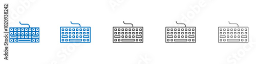 Keyboard icon Isolated flat vector in outline