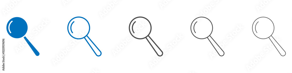 Loupe icon Isolated flat vector in outline Loupe icon Isolated flat vector in outline