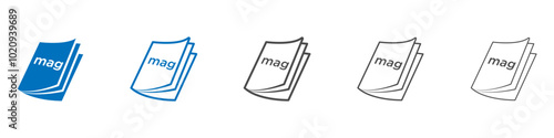 Magazines icon Isolated flat vector in outline