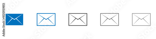 Mail icon Isolated flat vector in outline