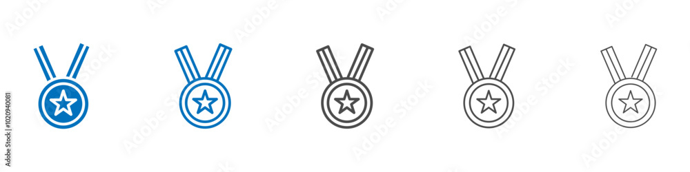 Obraz premium Medal icon Isolated flat vector in outline