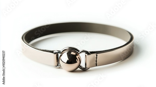 Wallpaper Mural A stunning pet collar with a shiny bell, laid out on a pure white background, perfect for emphasizing its beauty and functionality Torontodigital.ca