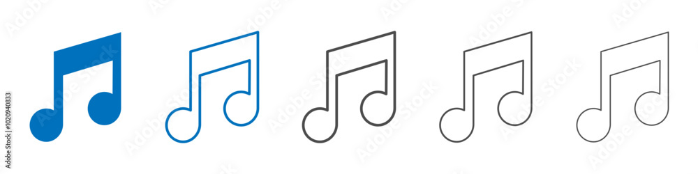Music icon Isolated flat vector in outline Music icon Isolated flat vector in outline