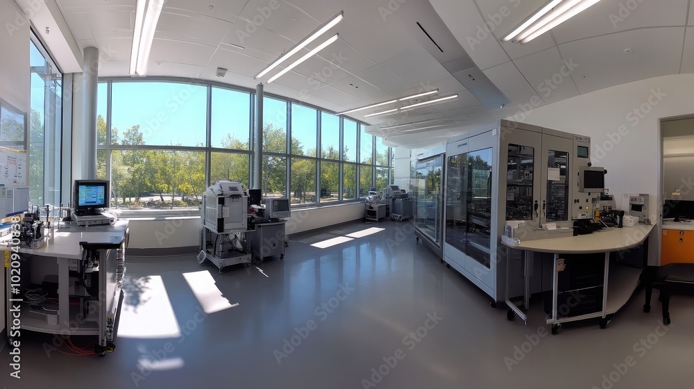 Fototapeta premium Modern Laboratory Interior with Natural Light