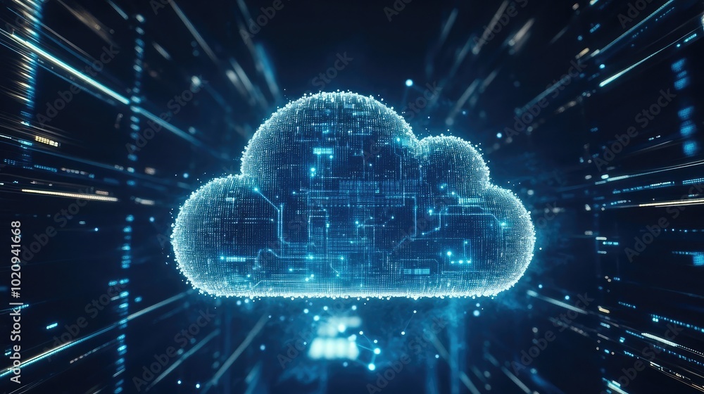 Digital Cloud Technology in Abstract Data Landscape Digital Cloud Technology in Abstract Data Landscape