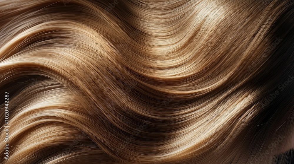 Close-up of Wavy Blonde Hair with Subtle Highlights Close-up of Wavy Blonde Hair with Subtle Highlights