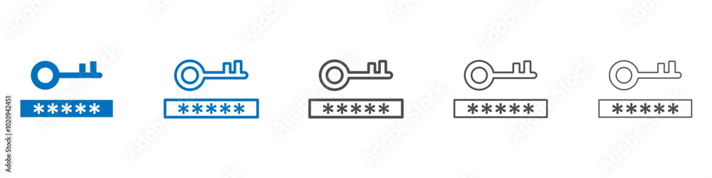 Password icon Isolated flat vector in outline Password icon Isolated flat vector in outline