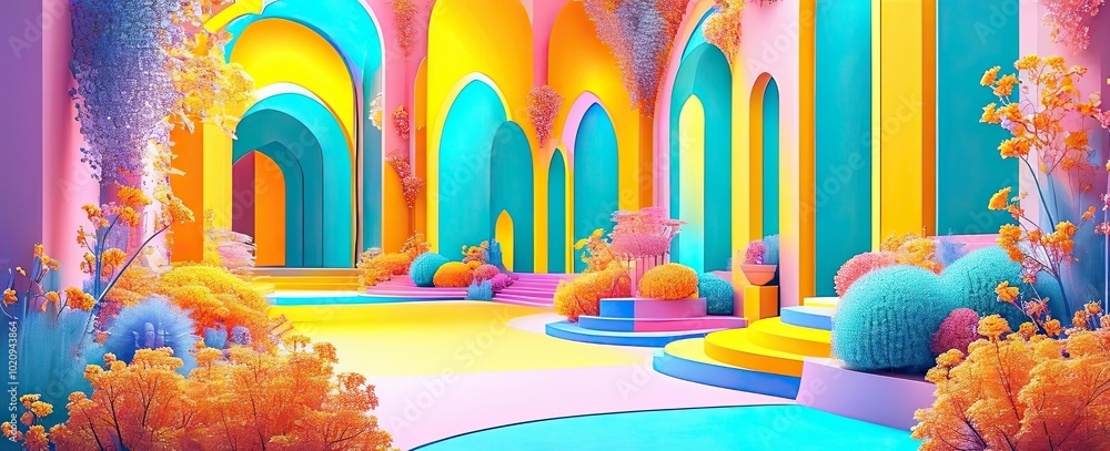 Obraz premium Colorful Architectural Wonderland