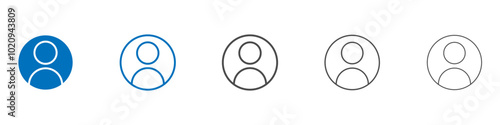 Profile icon Isolated flat vector in outline