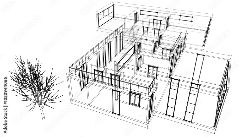 sketch of house sketch of house