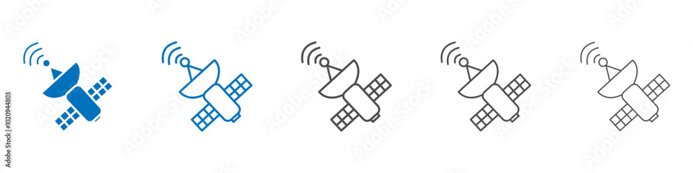 Satellite icon Isolated flat vector in outline Satellite icon Isolated flat vector in outline