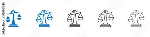 Scale icon Isolated flat vector in outline
