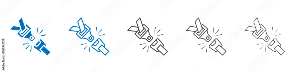 Seat Belt icon Isolated flat vector in outline Seat Belt icon Isolated flat vector in outline