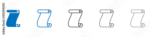 Scroll icon Isolated flat vector in outline