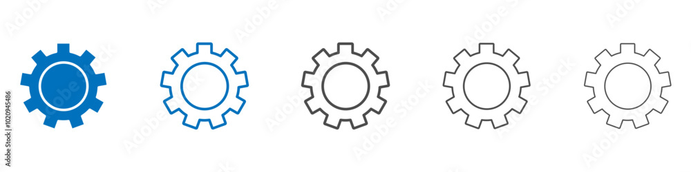 Settings icon Isolated flat vector in outline Settings icon Isolated flat vector in outline